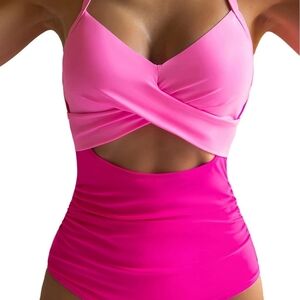 Pink Cutout Swimsuit